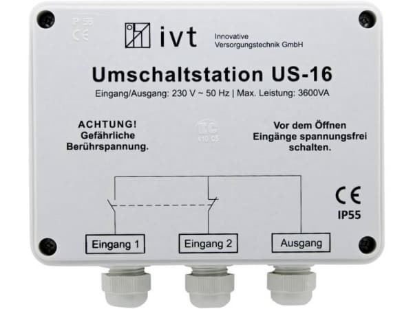 IVT Kytkentäasema US-16 3600 VA 400034 160 mm x 145 mm x 77 mm Sopii malliin (invertteri): Universal (400034)