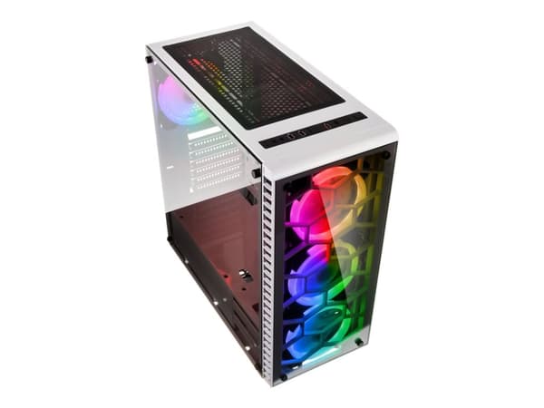 Kolink Observatory RGB - Tower - utökad ATX - genomskinlig sidopanel (härdat glas) - ingen strömförsörjning (ATX) - svart, vit - USB/ljud Svart, Vit