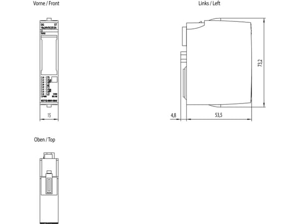 Siemens 6ES7132-6BH01-0BA0, Innendørs, Flerfarget, 37 g, 65 mm, 23 mm, 76 mm