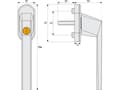 Pikkukuva 2 / 2: ABUS FG110 S SB, Ikkunan lukituskahva, Hopea, Yksivärinen, Sylinterilukko