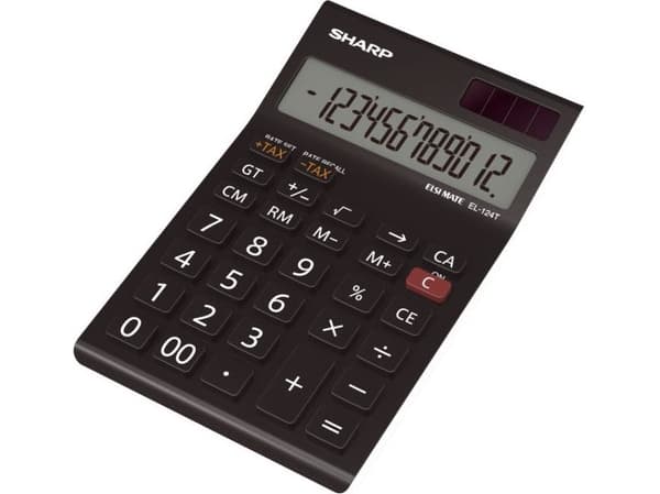 Sharp EL-124TWH - Skrivbordsräknare - 12 siffror - solpanel, reservbatteri (EL124TWH)