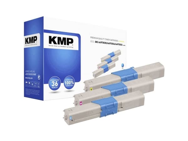 KMP O-T37V, 4500 sivua, Syaani, Magenta, Keltainen, 3 kpl