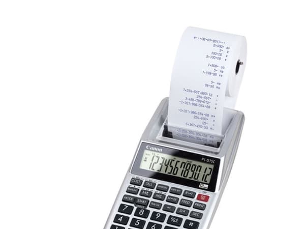 Canon P1-DTSC II - Utskriftskalkulator - LCD - 12 sifre - batteri - sølv