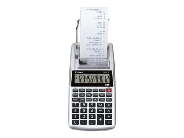 Canon P1-DTSC II - Utskriftskalkulator - LCD - 12 sifre - batteri - sølv