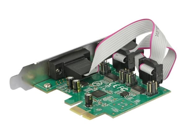 Delock PCI Express Card > 2 x Serial RS-232 High Speed 921K with Voltage supply - Seriell adapter - PCIe 2.0 - RS-232 x 2