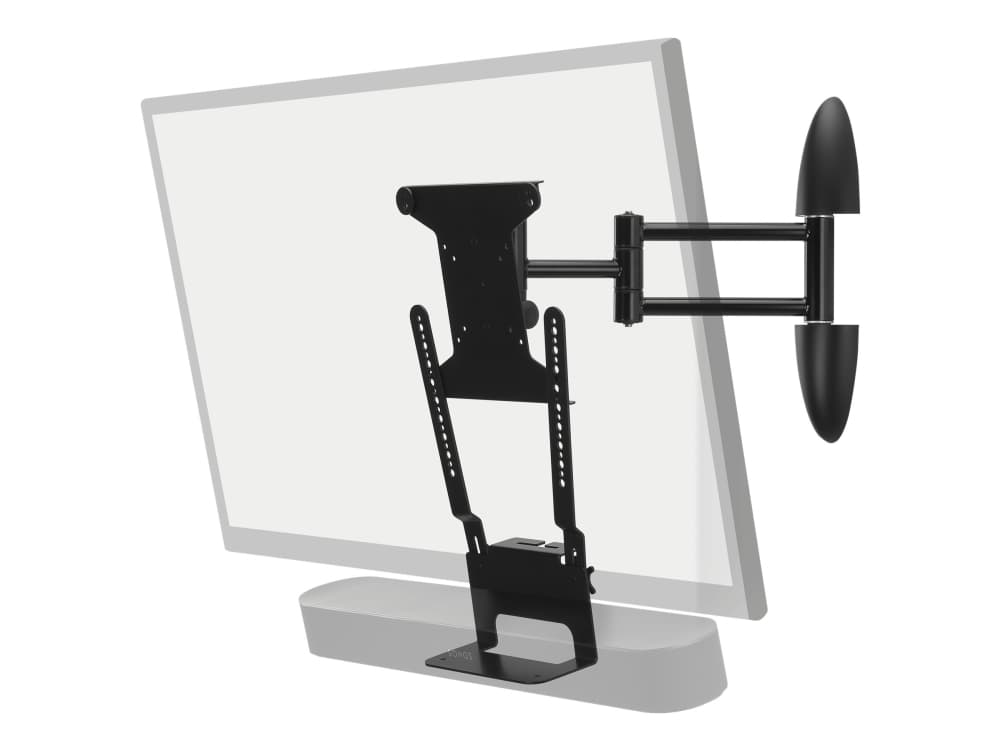 Flexson Cantilever - Konsol - justerbar arm - svart - skärmstorlek: upp till 43 tum - monteringsgränssnitt: upp till 200 x 200 mm - väggmonterbar - f