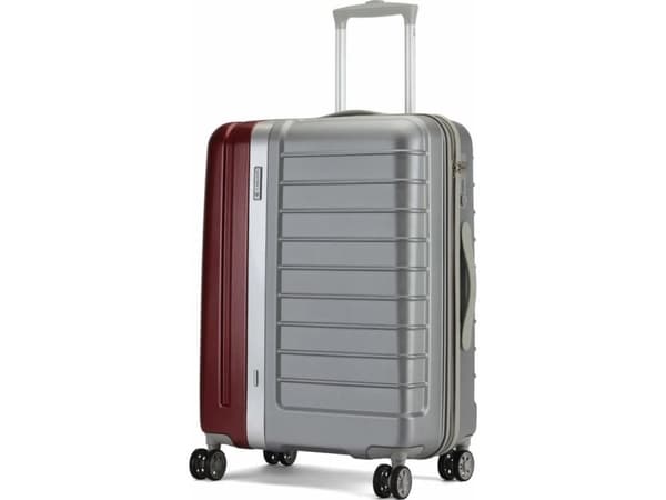 Resväska Carlton Duo-tone hardcase 55 cm silver/bordeaux