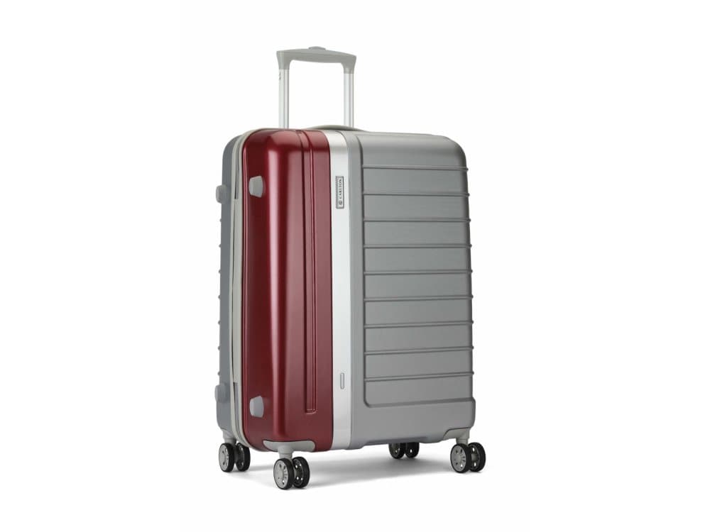Carlton Duo-tone hardcase kuffert 79 cm silver/bordeaux