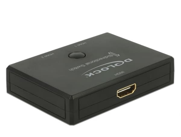 Delock HDMI 2 - 1 Switch bidirectional 4K 60 Hz - Video/audio switch - 2 x HDMI - stasjonær