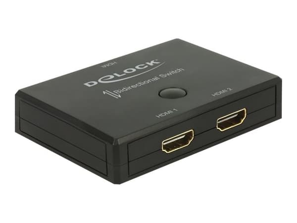 Delock HDMI 2 - 1 Switch bidirectional 4K 60 Hz - Video/audio switch - 2 x HDMI - stasjonær