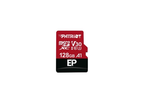 Patriot EP Series - Flashminnekort (microSDXC til SD-adapter inkludert) - 128 GB - A1 / Video Class V30 / UHS-I U3 / Class10 - microSDXC UHS-I