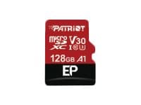 Patriot EP Series - Flashminnekort (microSDXC til SD-adapter inkludert) - 128 GB - A1 / Video Class V30 / UHS-I U3 / Class10 - microSDXC UHS-I
