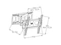 Miniatyrbilde 2 av 5: ART AR-77 - Brakett - for LCD-TV - metall - pulverbelagt svart - skjermstørrelse: 23"-46" - veggmonterbar