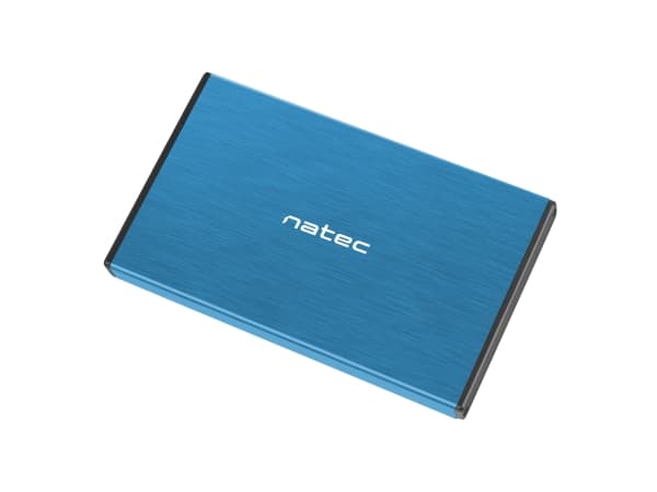 NATEC Rhino GO, HDD/SSD-kabinett, 2.5", Serial ATA III, 6 Gbit/s, USB-tilkobling, Blå