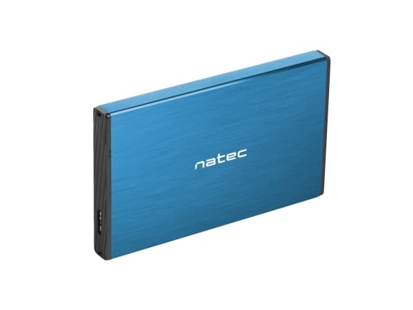 NATEC Rhino GO, HDD/SSD-kabinett, 2.5", Serial ATA III, 6 Gbit/s, USB-tilkobling, Blå