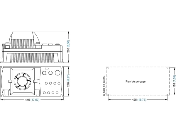 Siemens 6SL3525-0PE25-5AA1, Innendørs, Flerfarget, 8,5 kg, 2500 mm, 2950 mm, 5250 mm