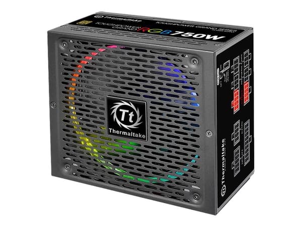 Thermaltake ToughPower Grand TPG-750AH3FSGR - RGB Sync Edition - strømforsyning (intern) - ATX12V 2.4/ EPS12V 2.92 - 80 PLUS Gold - AC 100-240 V - 75 Sort