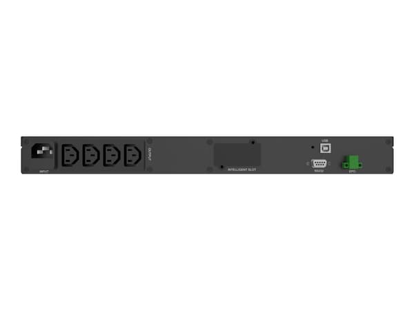 PowerWalker VI 1500 R1U - UPS (kan monteres i rack) - AC 230 V - 900 watt - 1500 VA - 9 Ah - USB, RS-232 - utgangskontakter: 4 - 1U