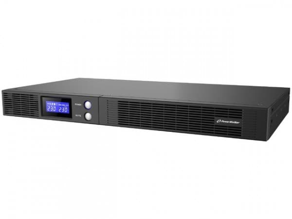 PowerWalker VI 1500 R1U - UPS (kan monteres i rack) - AC 230 V - 900 watt - 1500 VA - 9 Ah - USB, RS-232 - utgangskontakter: 4 - 1U