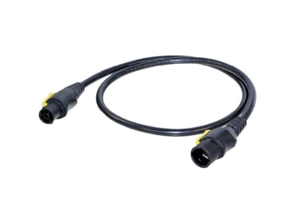 Neutrik Strøm Tilslutningskabel [1x PowerCon-tilslutning - 1x PowerCon-stik] 1.50 m Sort, Gul