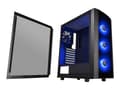Miniatyrbild 4 av 5: Thermaltake Versa J25 - Tempered Glass RGB Edition - tower - ATX - genomskinlig sidopanel (härdat glas) - ingen strömförsörjning (PS/2) - svart - USB