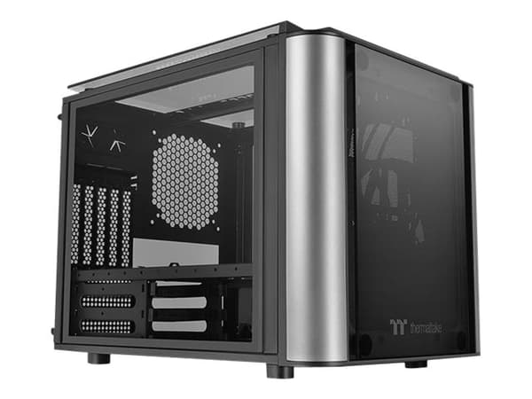 Thermaltake Level 20 VT, Micro Tower, PC, Musta, Hopea, mikro ATX, Mini-ITX, SPCC, 18,5 cm