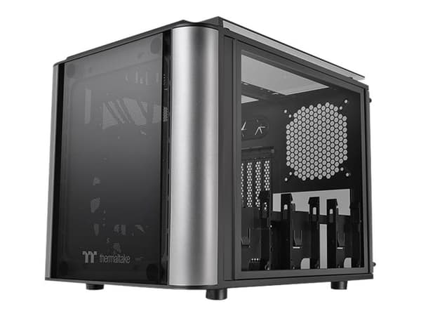 Thermaltake Level 20 VT, Micro Tower, PC, Musta, Hopea, mikro ATX, Mini-ITX, SPCC, 18,5 cm