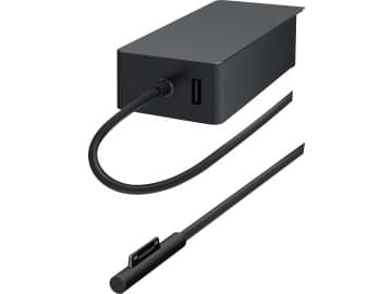 Microsoft - Strømadapter - 65 watt - svart - kommersiell - for Surface Laptop, Pro (I midten av 2017) Sort