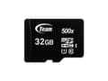 Miniatyrbild 4 av 4: Team - Flash-minneskort (SD-adapter inkluderad) - 32 GB - UHS-I / Class10 - 500x - microSDHC UHS-I - svart