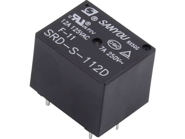 Print-relæ 12 V/DC 12 A 1 omskifter SRD-S-112D 1 stk.