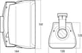 Miniatyrbilde 2 av 5: Monacor WALL-04T/WS, 2-veis, hvit, plast, 60 W, 8 ohm (O), 87 dB