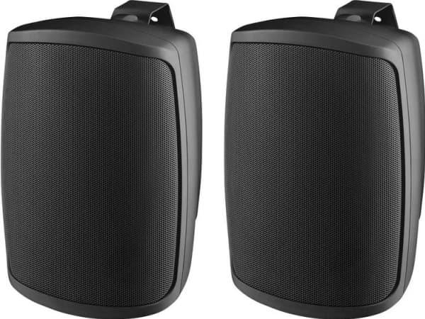 Monacor WALL-05T/SW ELA-væghøjttaler 16 W Sort 1 Paar