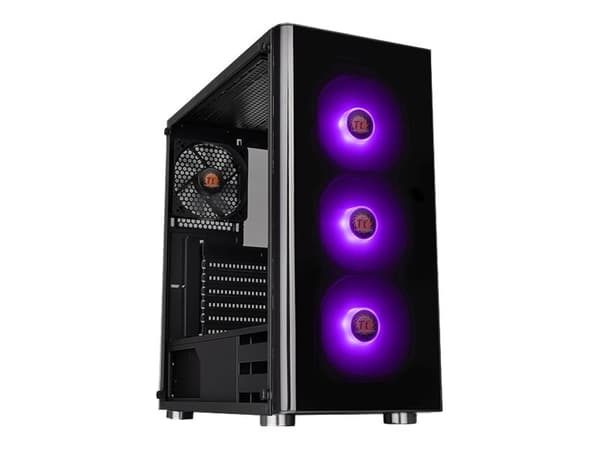 Thermaltake V Series V200 TG RGB - Tempered Glass RGB Edition - tower - ATX - genomskinlig sidopanel (härdat glas) - ingen strömförsörjning (PS/2) -