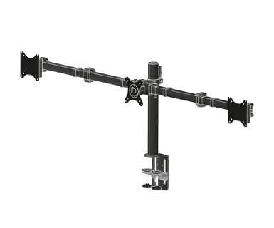 Iiyama DS1003C-B1 - Stativ - justerbar arm - for 3 skjermer - svart - skjermstørrelse: 10"-27" - skrivebordsstativ