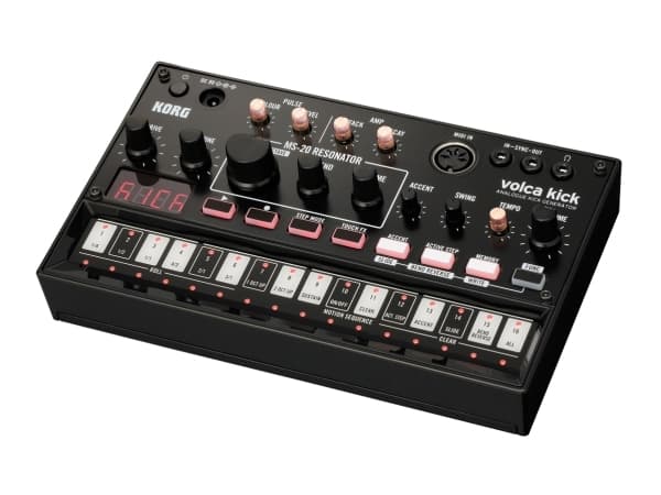 Korg Volca Kick, Analog synthesizer, Svart, AC, Batteri, AA, 10 h, 9 V