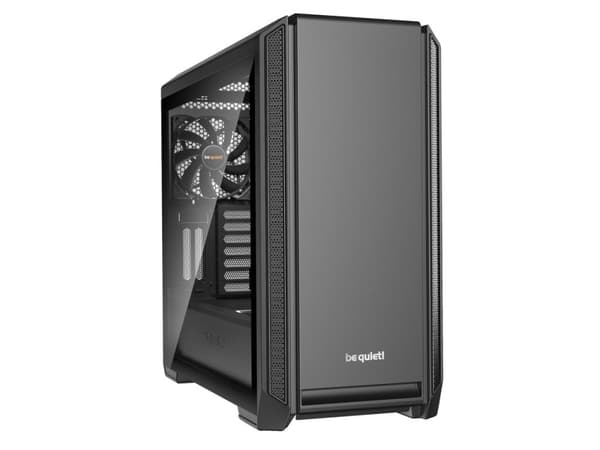 be quiet! Silent Base 601 Window - Midi-tower - ATX - Härdat glas - inget nätaggregat - Svart - USB/ljud - (Inkl. 2 x Pure Wings 2 fläktar) Svart