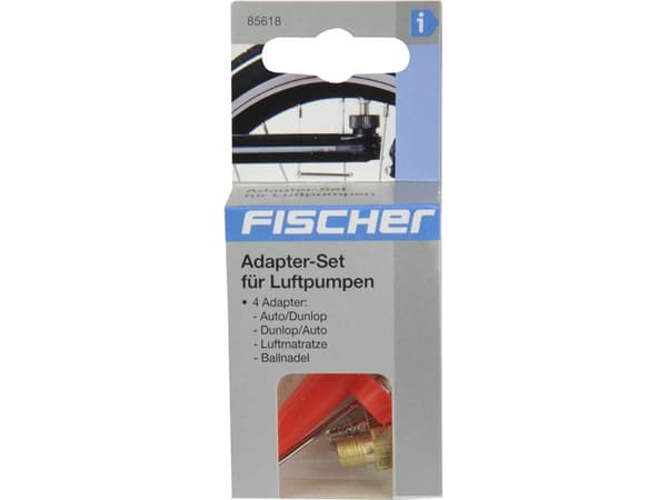 Fischer Fahrrad 85618 85618 Ilmapumpun sovitinsarja Metalli, punainen