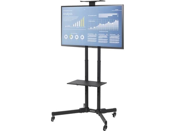SpeaKa Professional SP-6646948, 177,8 cm (70"), 200 x 200 mm, 600 x 400 mm, -10 - 10°, Plast, Stål, Sort