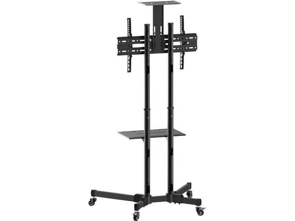 SpeaKa Professional SP-6646948, 177,8 cm (70"), 200 x 200 mm, 600 x 400 mm, -10 - 10°, Plast, Stål, Svart