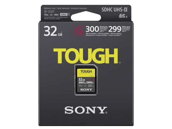Sony SF-G32T/T1, 32 GB, SDXC, Klass 10, UHS-II, 300 MB/s, 299 MB/s