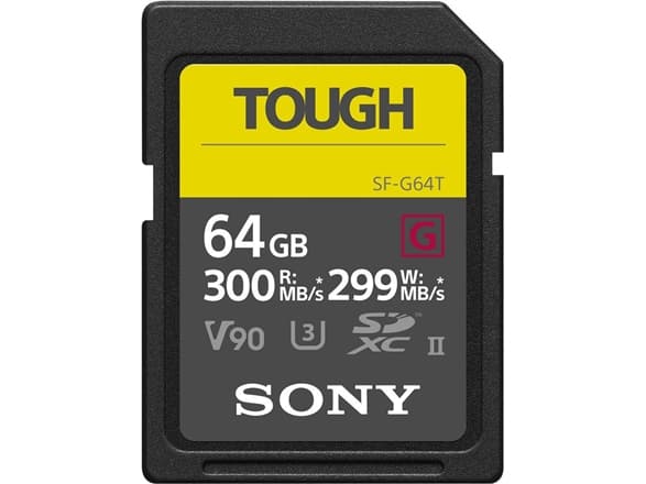 Sony SF-G64T/T1, 64 GB, SDXC, Klass 10, UHS-II, 300 MB/s, 299 MB/s