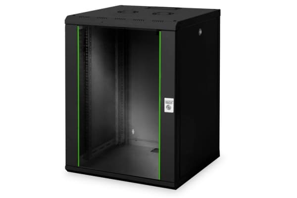 DIGITUS Professional Unique DN-19 16U-6/6-SW - Skåp - väggmontering - svart, RAL 9005 - 16U - 19"