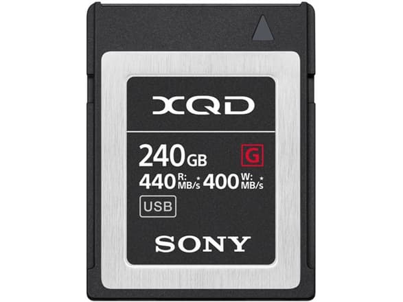 Sony XQD, 240GB, 240 GB, XQD, 440 MB/s, 400 MB/s, Sort