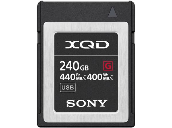 Sony XQD, 240GB, 240 GB, XQD, 440 MB/s, 400 MB/s, Sort