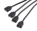 Miniatyrbilde 4 av 5: Akasa AK-CBLD04-50BK - RGB LED splitter - 4-pinners adresserbar RGB LED-kontakt (hun) til 4-pinners adresserbar RGB LED-kontakt (hann) - 50 cm