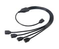 Miniatyrbilde 2 av 5: Akasa AK-CBLD04-50BK - RGB LED splitter - 4-pinners adresserbar RGB LED-kontakt (hun) til 4-pinners adresserbar RGB LED-kontakt (hann) - 50 cm