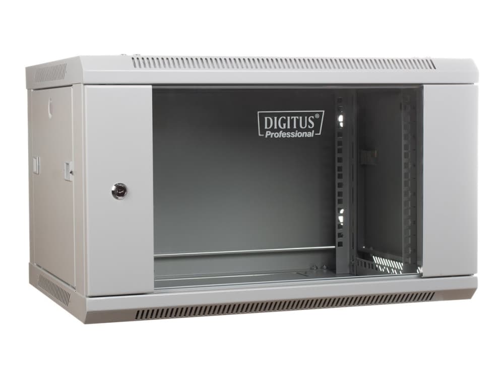 DIGITUS Professional DN-WU19 06U/450 - Skåp - väggmonterbart - grått, RAL 7035 - 6U - 19"