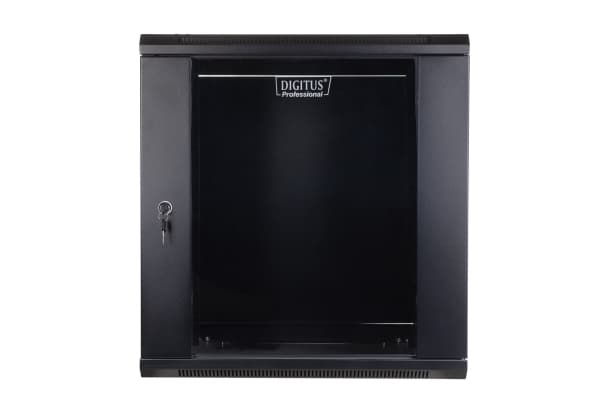 DIGITUS Professional DN-WU19 12U/450/B - Skåp - väggmontering - svart, RAL 9004 - 12U - 19"