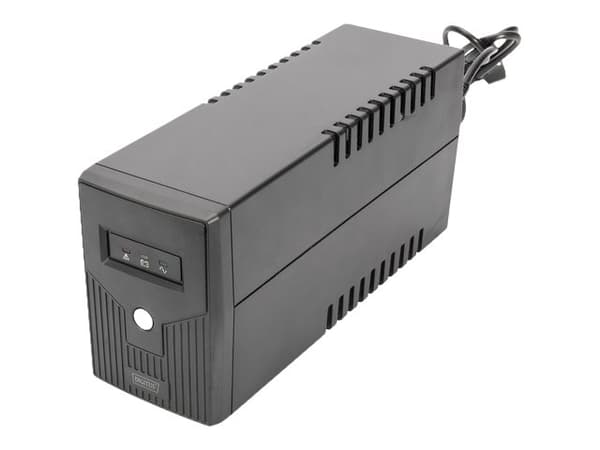 DIGITUS Professional DN-170063 - UPS - AC 230 V - 360 watt - 600 VA - 7 Ah - USB - utgangskontakter: 2 Sort