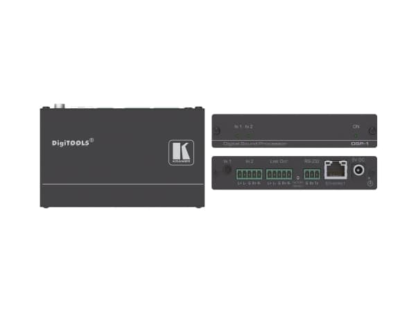 Kramer Electronics DSP-1, 3 kanaler, Rack-montering, Sort